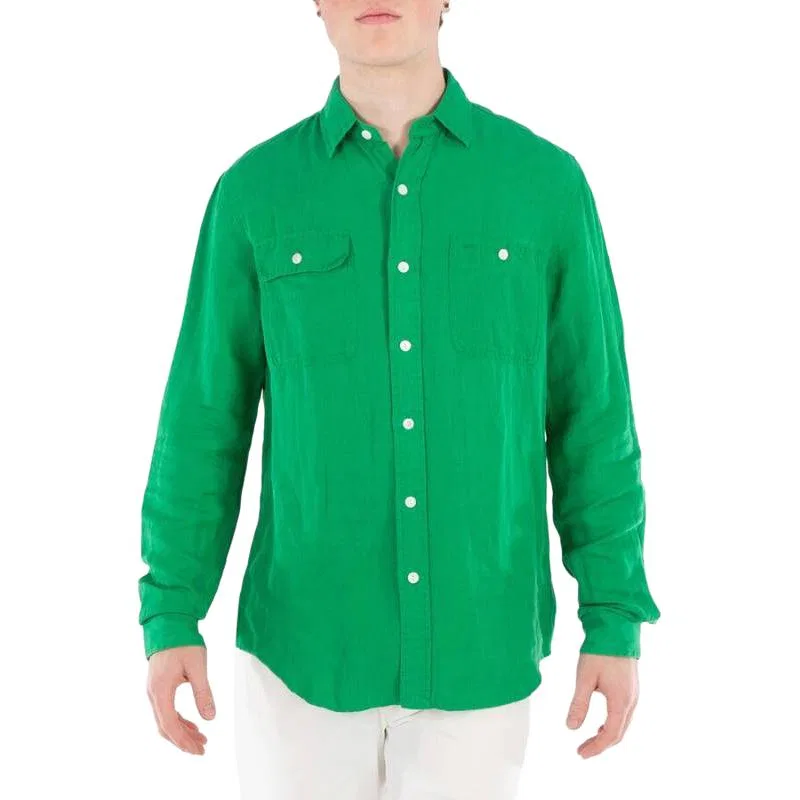 Мужская рубашка с длинным рукавом Green Polo Ralph Lauren — фото 3