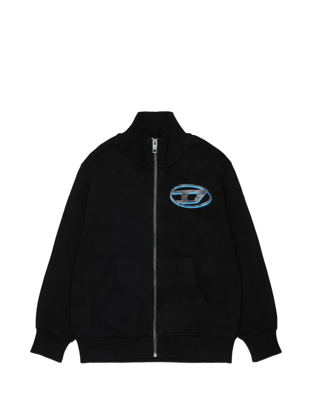 Толстовка на молнии с логотипом Oval Diesel Kids, черный