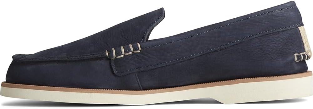 Мужские аутентичные оригинальные венецианские лодочные туфли Sperry с двойной подошвой, Navy Nubuck — фото 2