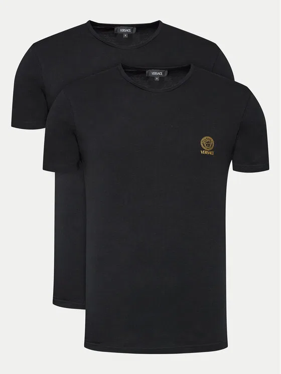Комплект футболок slim fit Versace, черный