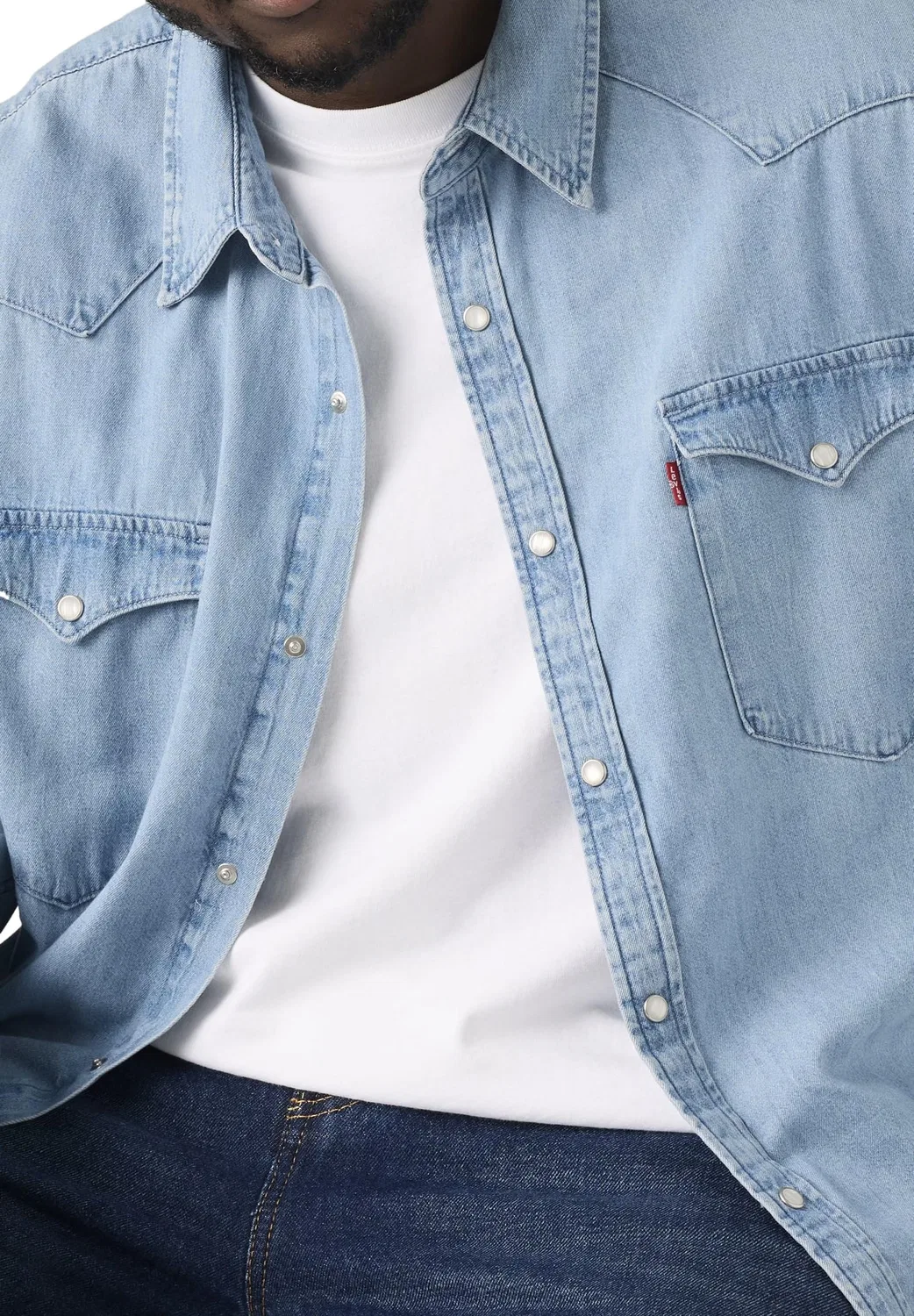 Мужская классическая рубашка Western Big & Tall Levi's, Franklin Stone Wash