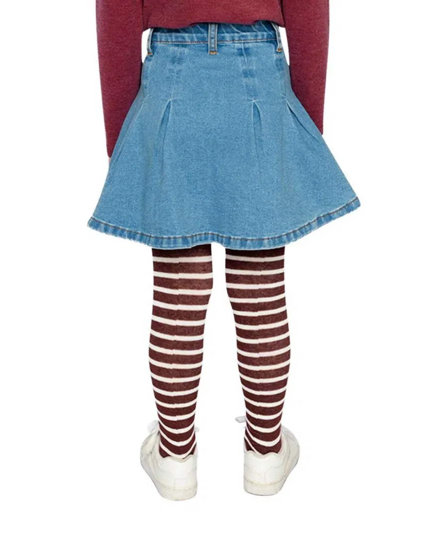Юбка плиссе из денима Varsity League Deux par Deux, Navy Blue Denim — фото 4