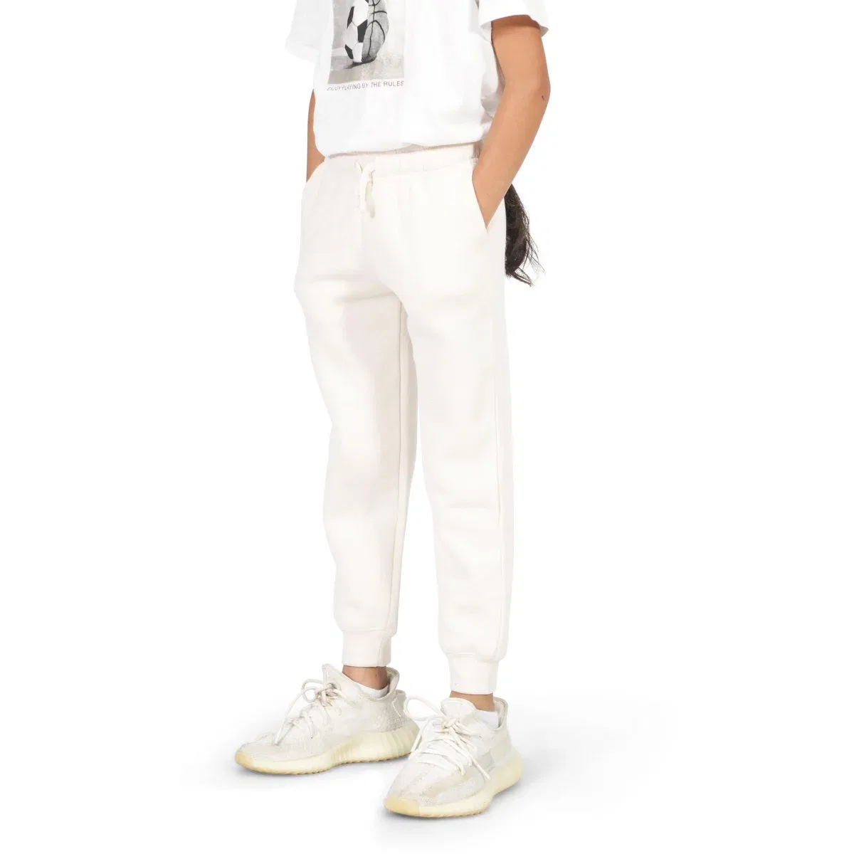 Детские спортивные брюки из флиса Everyday Kids, Off-White