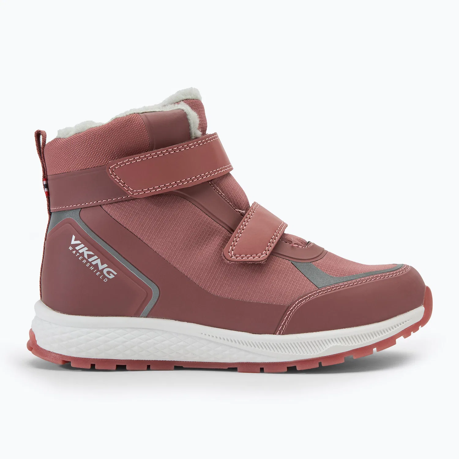 Детские зимние ботинки с принтом Equip Glow Warm WP 2V Viking, Rosa — фото 2