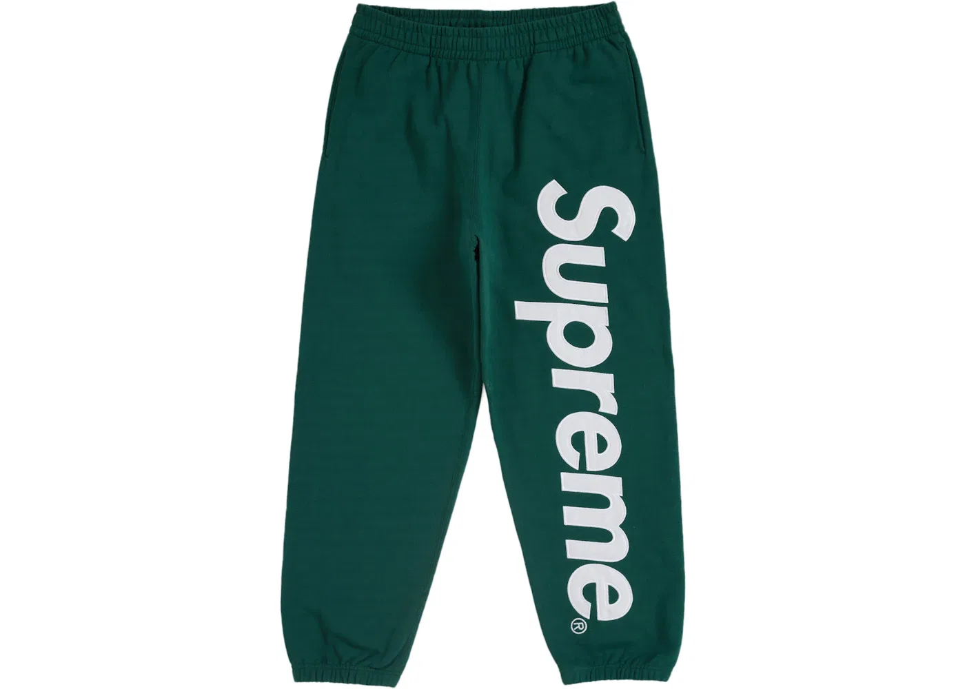 Мужские спортивные штаны с сатиновой аппликацией Sweatpant Supreme, Dark Green