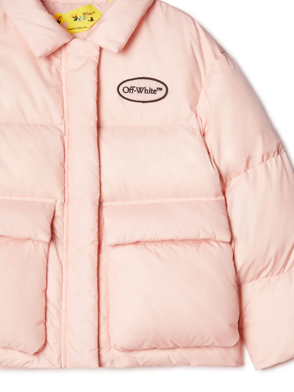Куртка с утеплением и узором стрелы OFF-WHITE, розовый — фото 3