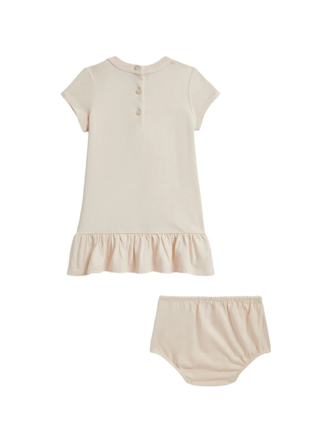Платье Polo Bear с оборками Polo Ralph Lauren Kids, нейтральные цвета — фото 2