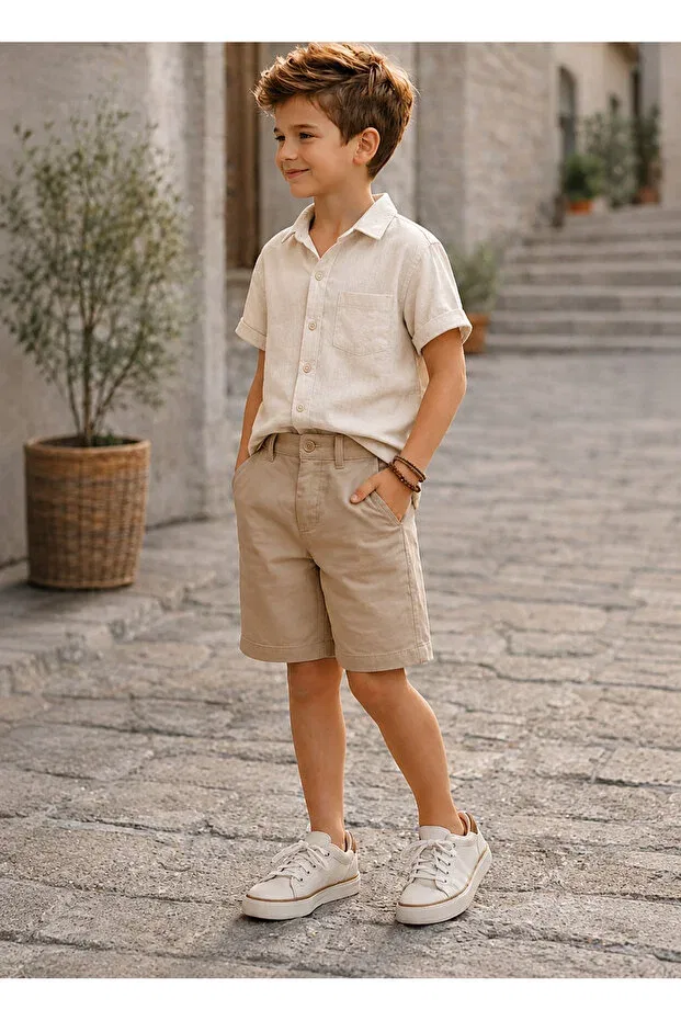 Детские шорты для мальчиков хлопковые Sportswear We&Me, Brown — фото 2