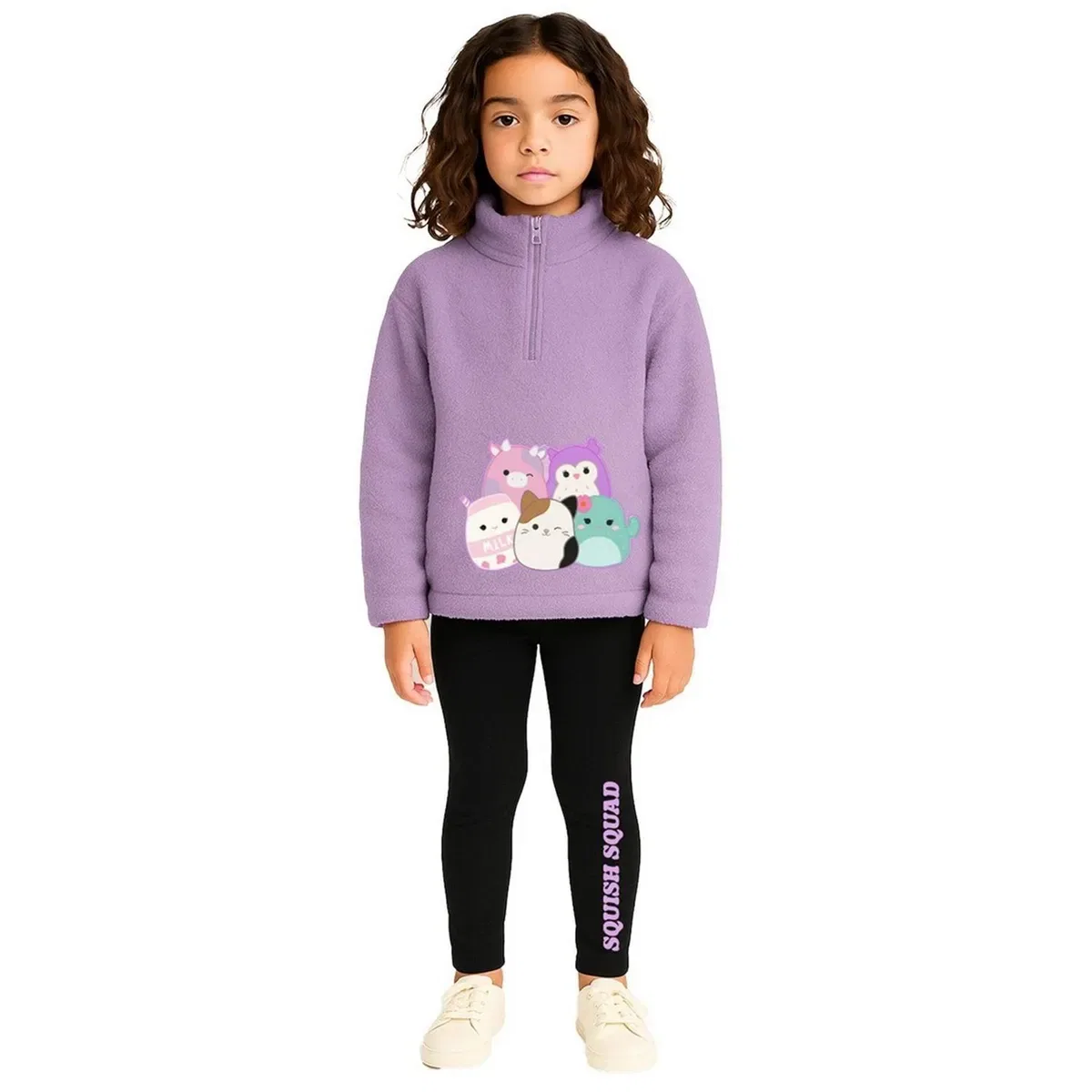 Комплект из футера с полузамком Borg, Squishmallows, Purple