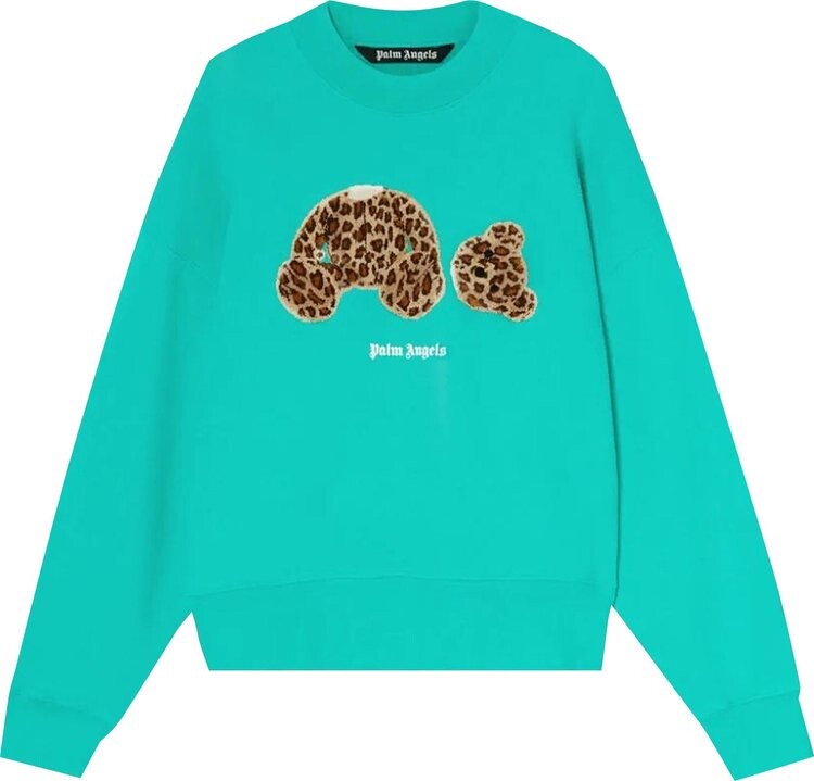 

Толстовка Palm Angels PA Leopard Bear Crewneck 'Forest Green/Brown', зеленый