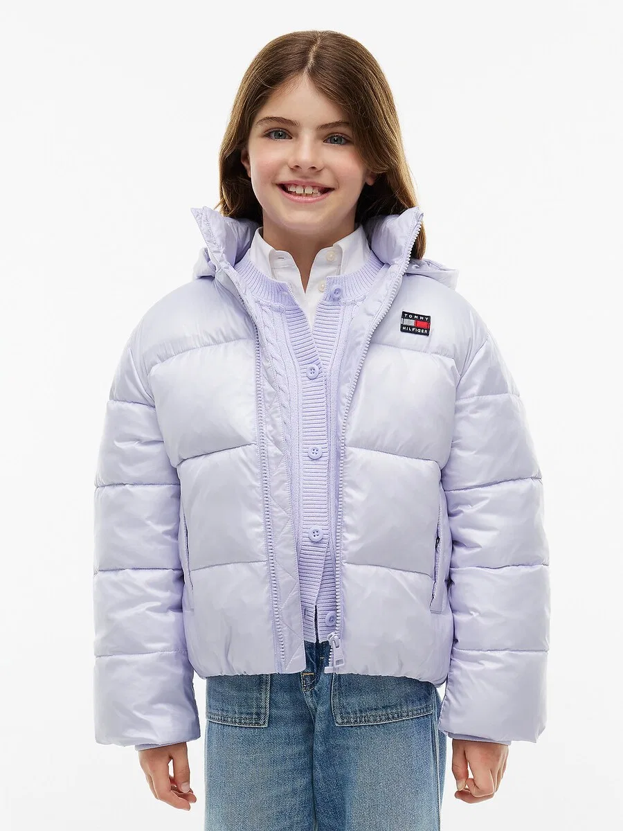 Зимняя куртка TOMMY HILFIGER 'Heritage' светло-фиолетового цвета — фото 2