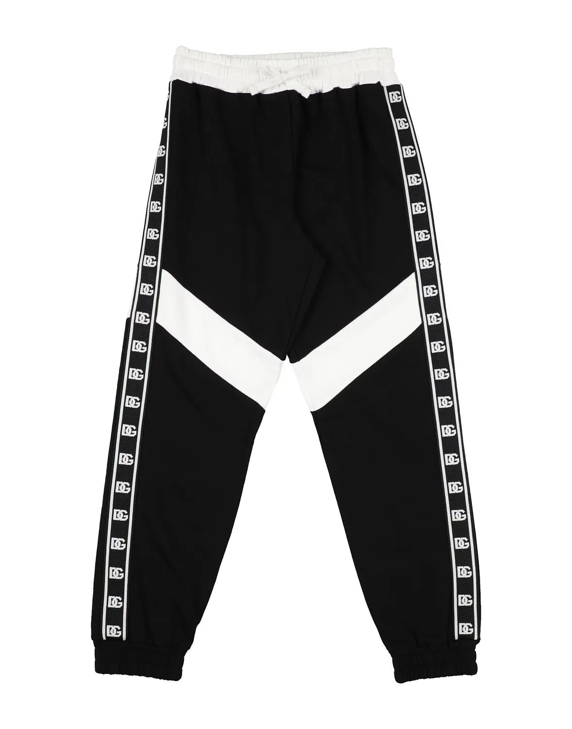 Детские спортивные штаны для девочек с лампасами French Terry Dolce&Gabbana, черный