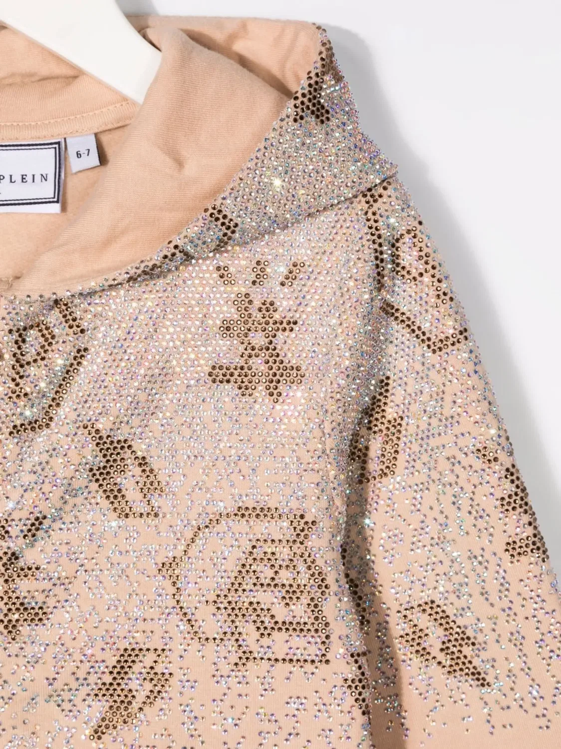 Худи с монограммами и стразами Philipp Plein, нейтральные — фото 2
