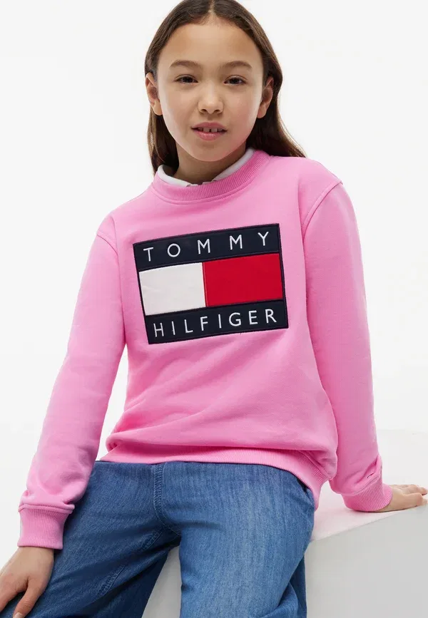 Свитшот с принтом Tommy Hilfiger, розовый — фото 3