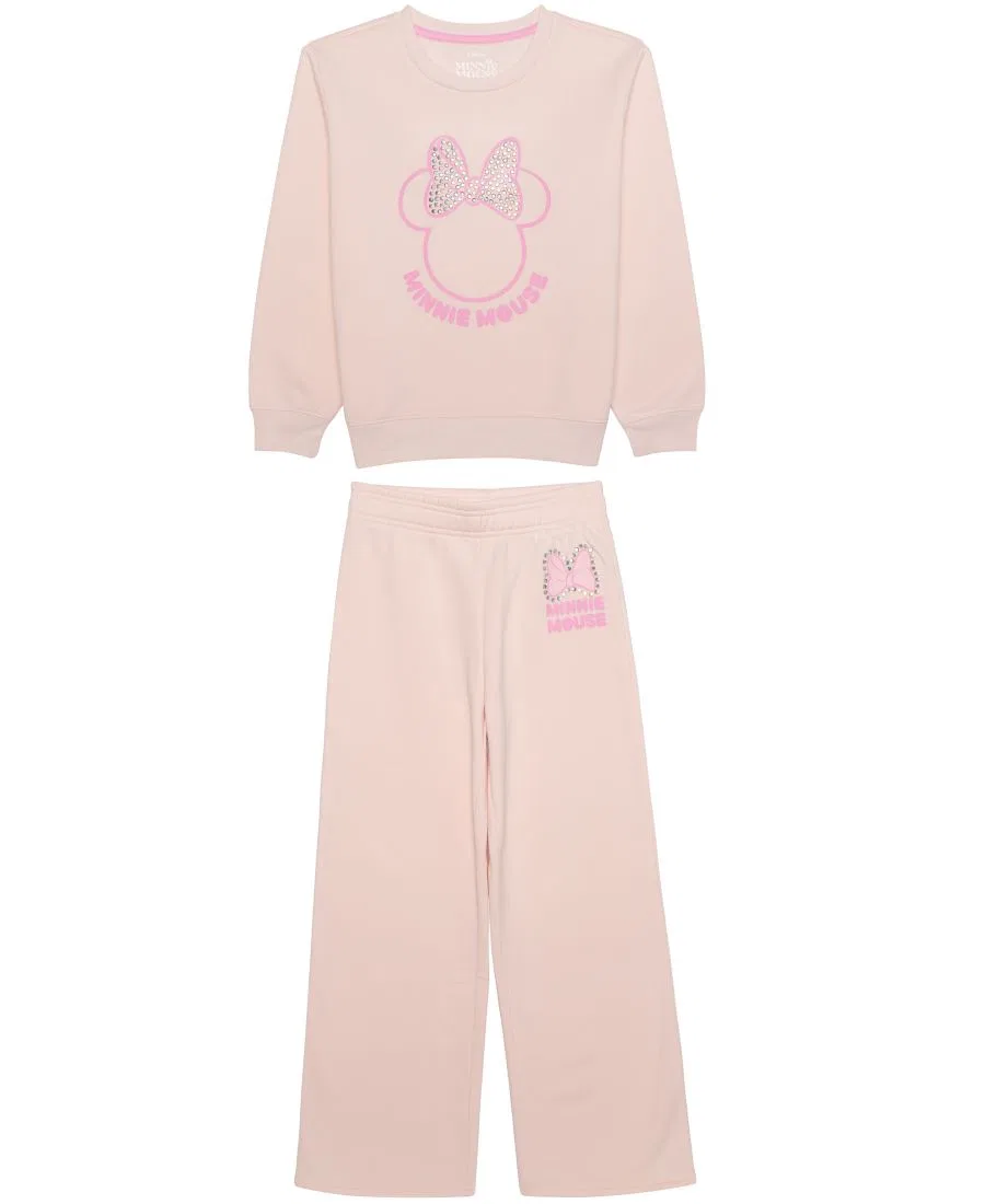 Комплект из свитшота с длинным рукавом и брюк Minnie Mouse Epic Threads, Pink Polish