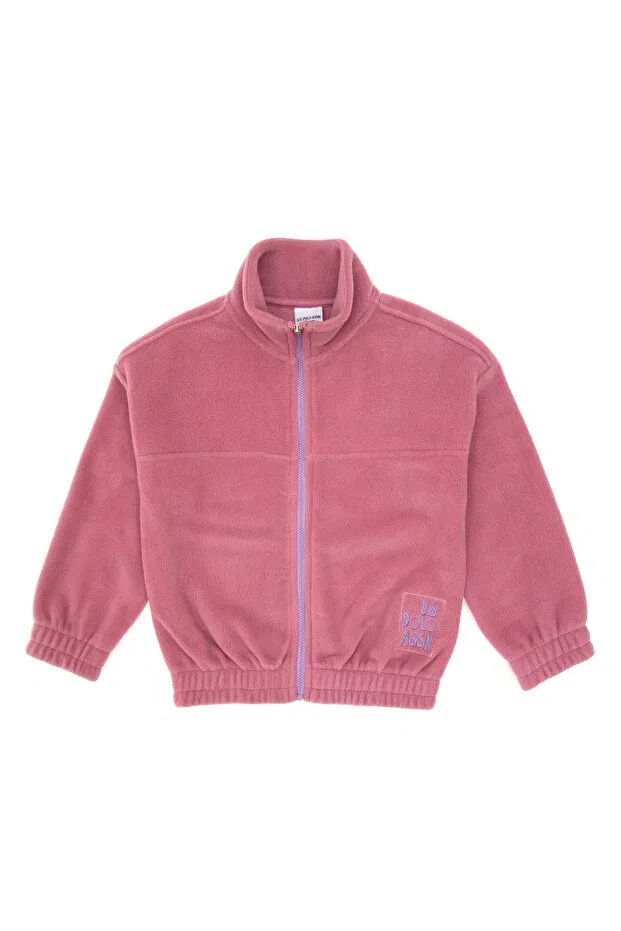 Детские свитшот для девочек с длинным рукавом U.S. Polo Assn., Dark Pink — фото 3