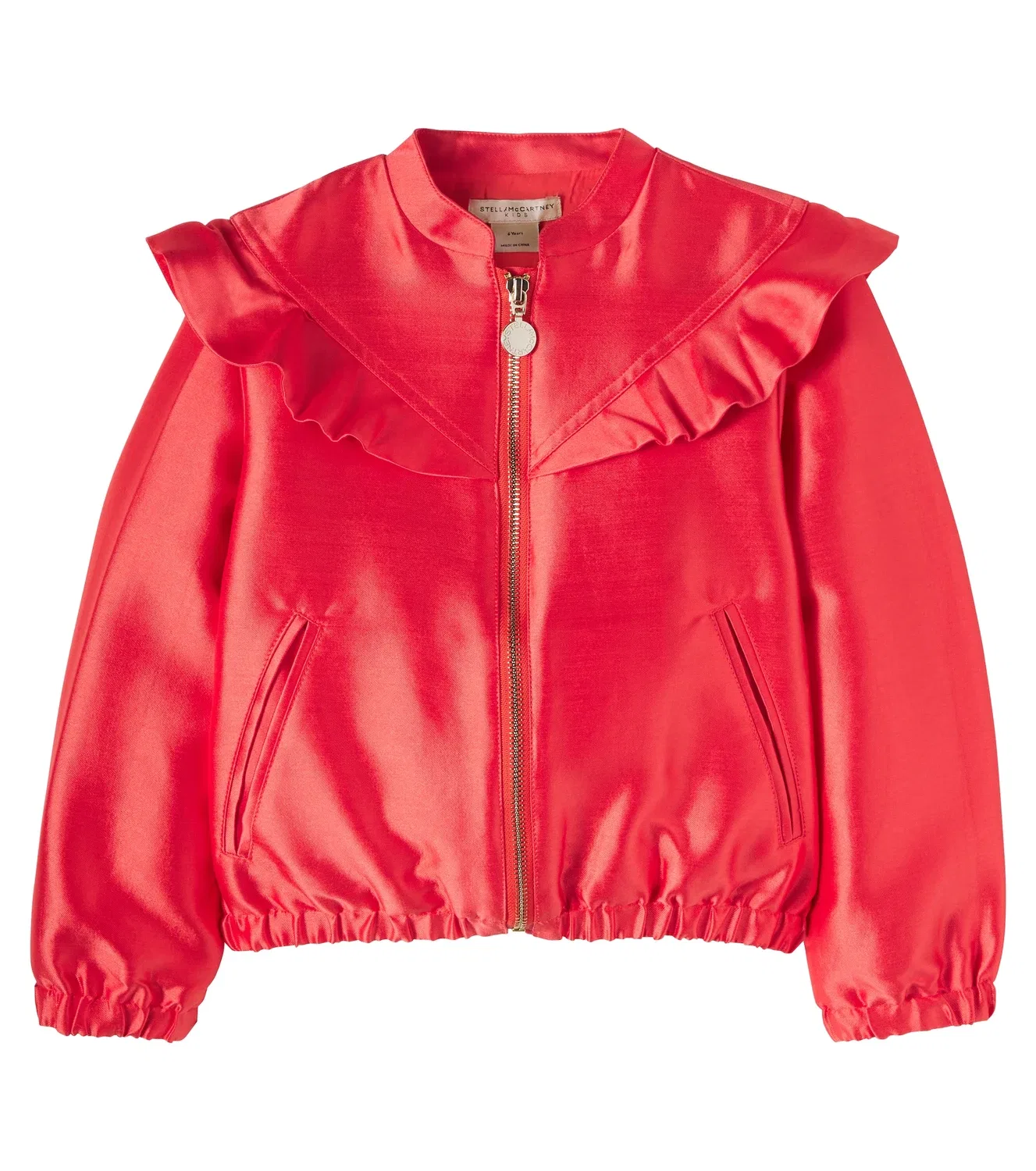Легкая куртка из канваса Stella Mccartney Kids, красный