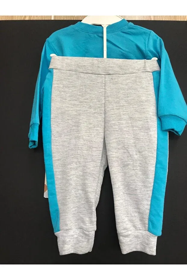 Детский спортивный костюм с полосками Gülüce Butik, Gri