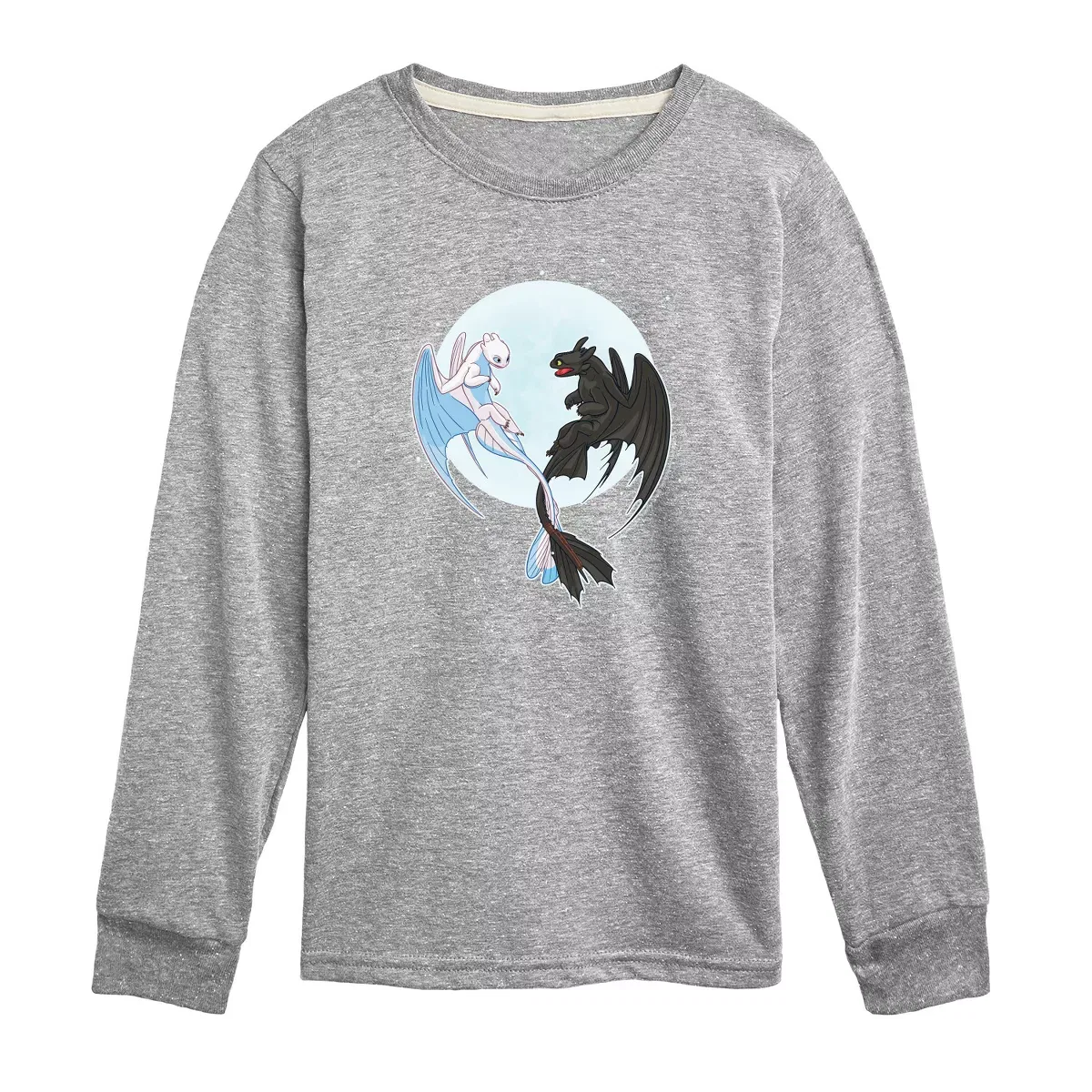 Детское футболка с длинным рукавом How to Train Your Dragon Night And Light Moon, Red