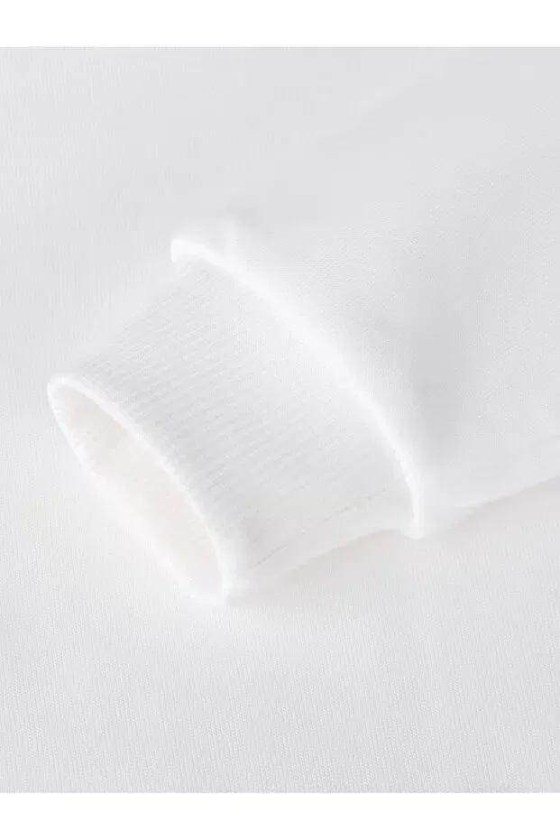 Детское худи для девочек с принтом Kitty Kids 3-thread thick sweet hoodie Toum, White — фото 4