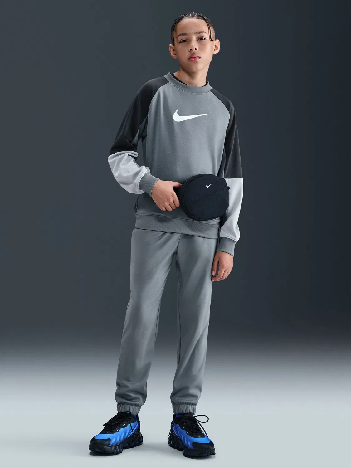 Спортивный костюм Dri-FIT Poly Crew Nike, серый — фото 2