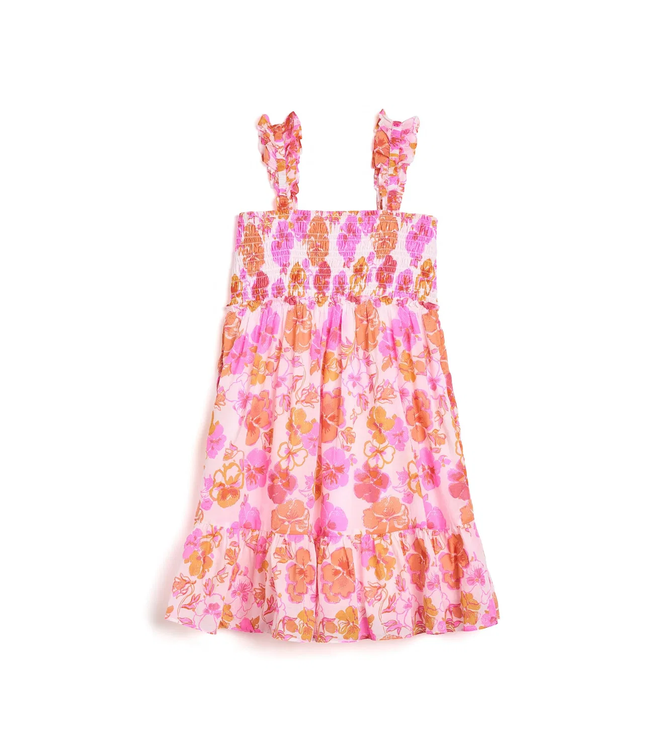 Мини-платье Hadly (для малышей/детей постарше) Lilly Pulitzer Kids, Resort White Pansy Fansy
