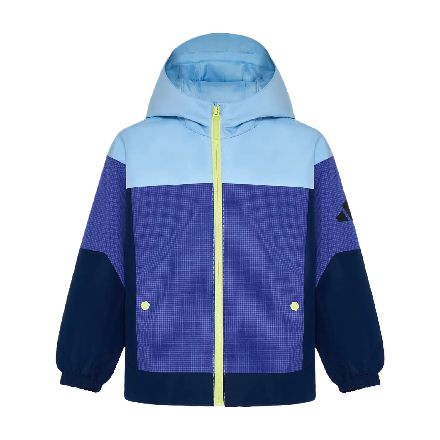 Детская куртка с капюшоном, немодельная, средней посадки, Adidas, Blue/Pink