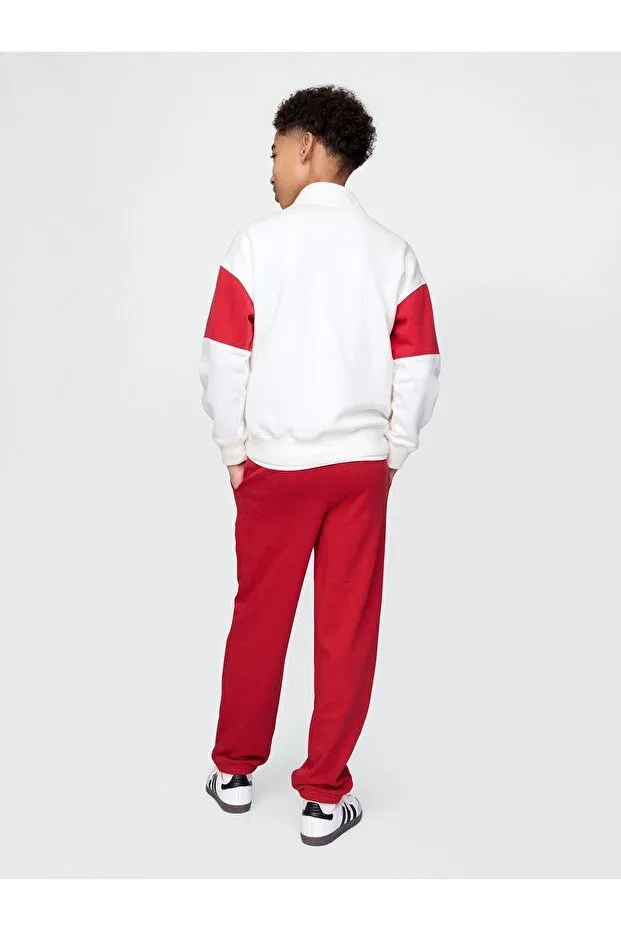 Детские спортивные штаны для мальчиков с принтом Basics Gap, Red-006 — фото 4