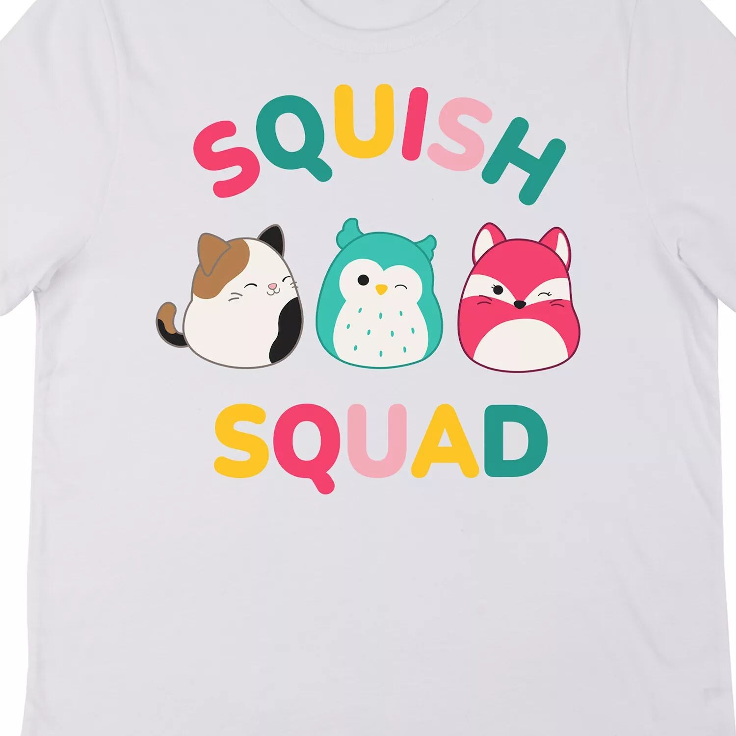 

Детская футболка с короткими рукавами и рисунком Squishmallows Squad Licensed Character