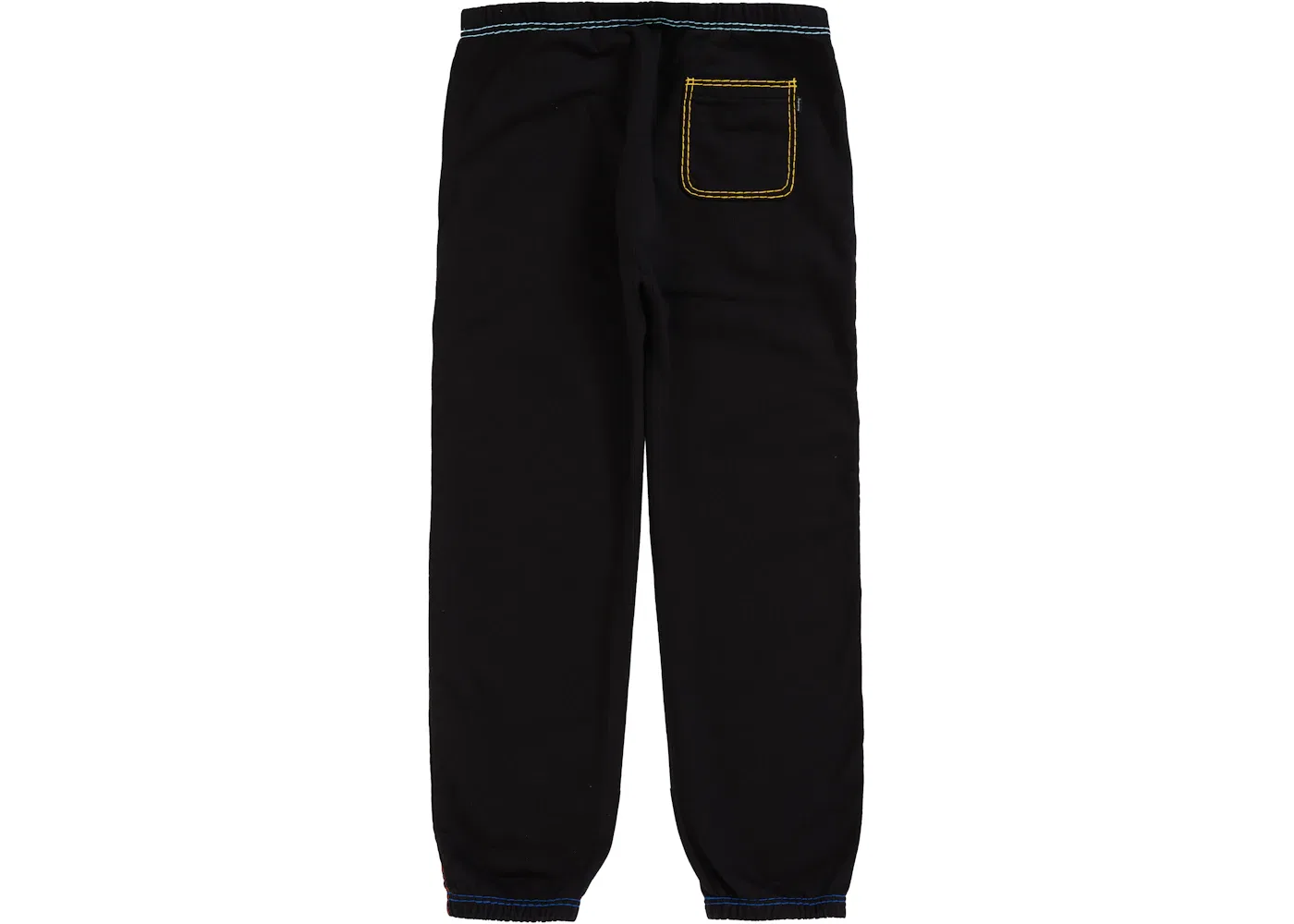 Мужские спортивные штаны с крупной строчкой Supreme Sweatpant, Black — фото 2