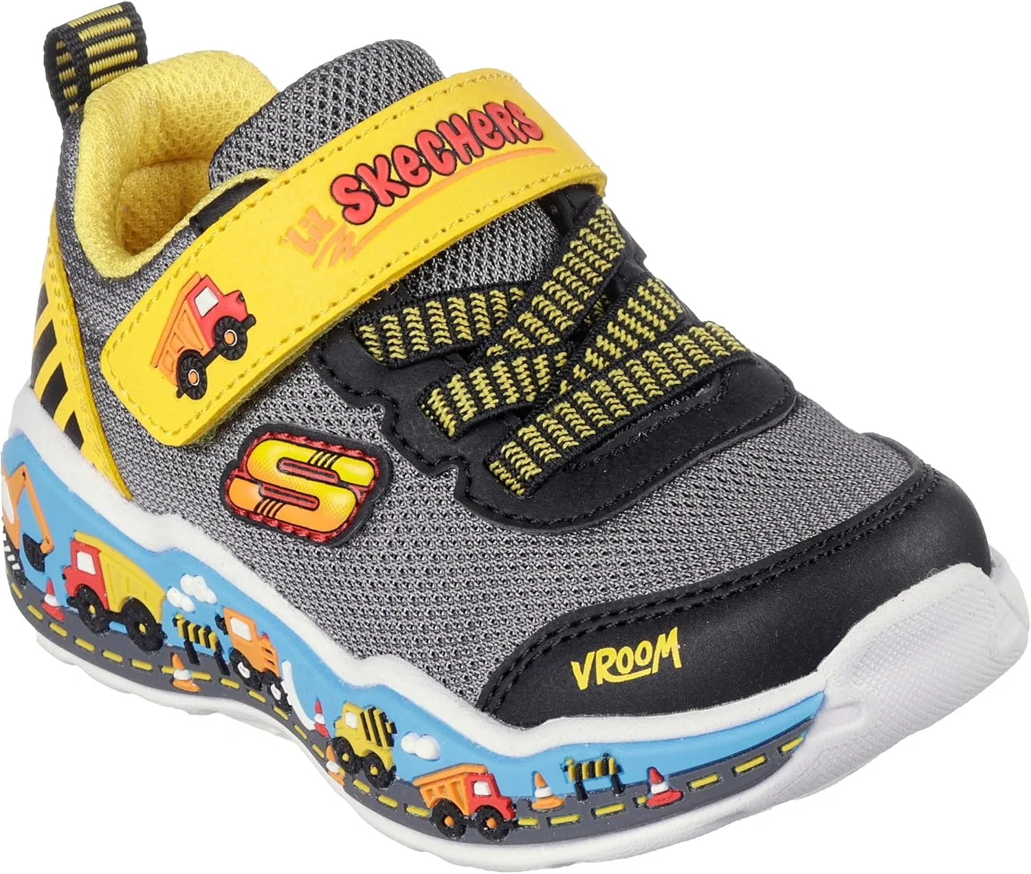 Детские кроссовки для мальчиков Play Scene Skechers, Black/Yellow — фото 4