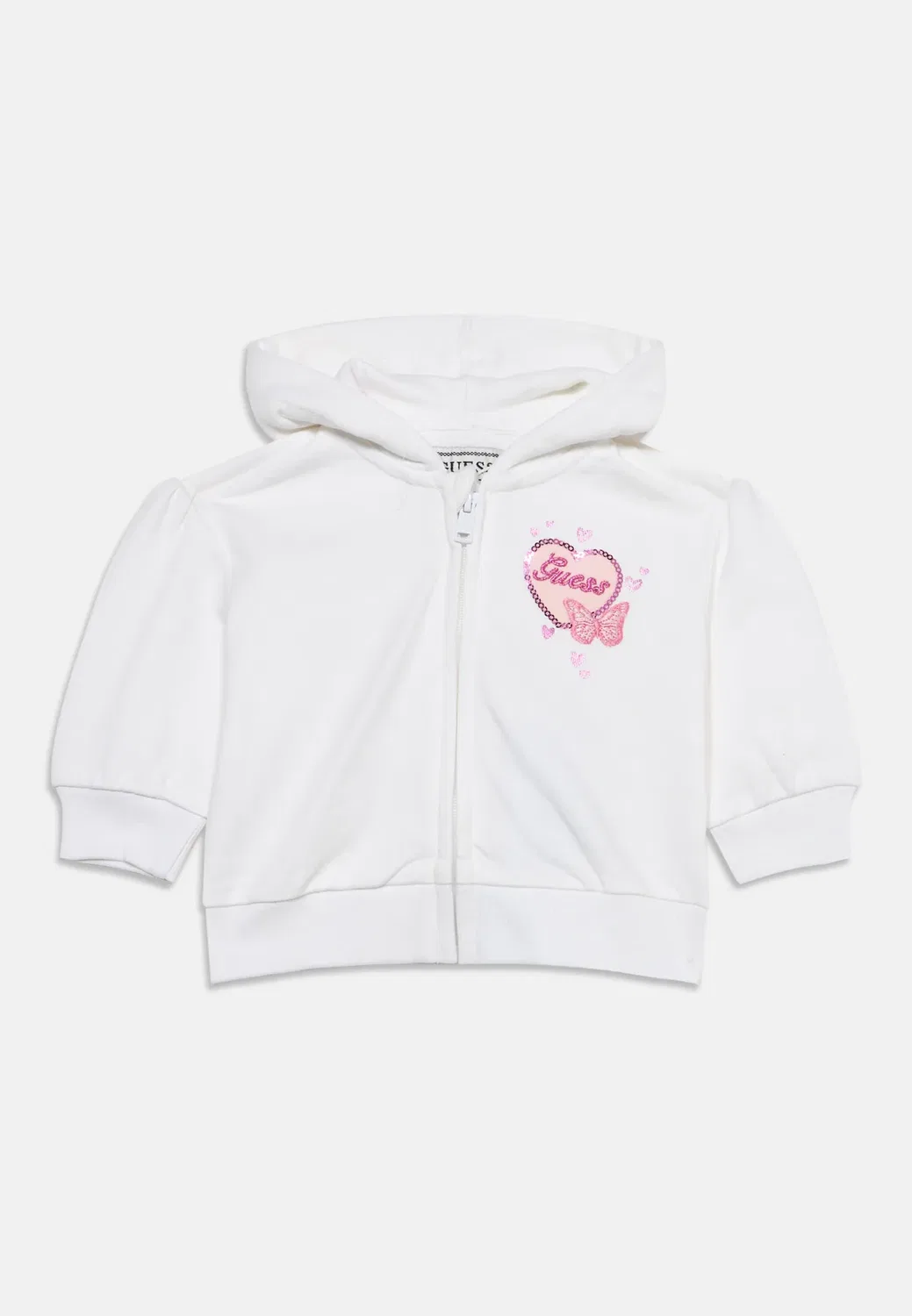 Спортивная толстовка с капюшоном на молнии Guess, Pure White — фото 3