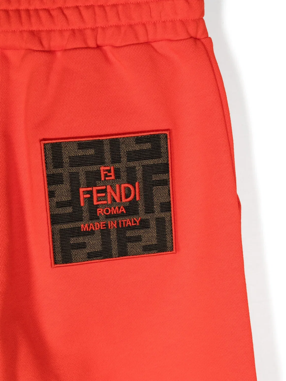 Спортивные брюки с вышитым логотипом FENDI, красный — фото 3