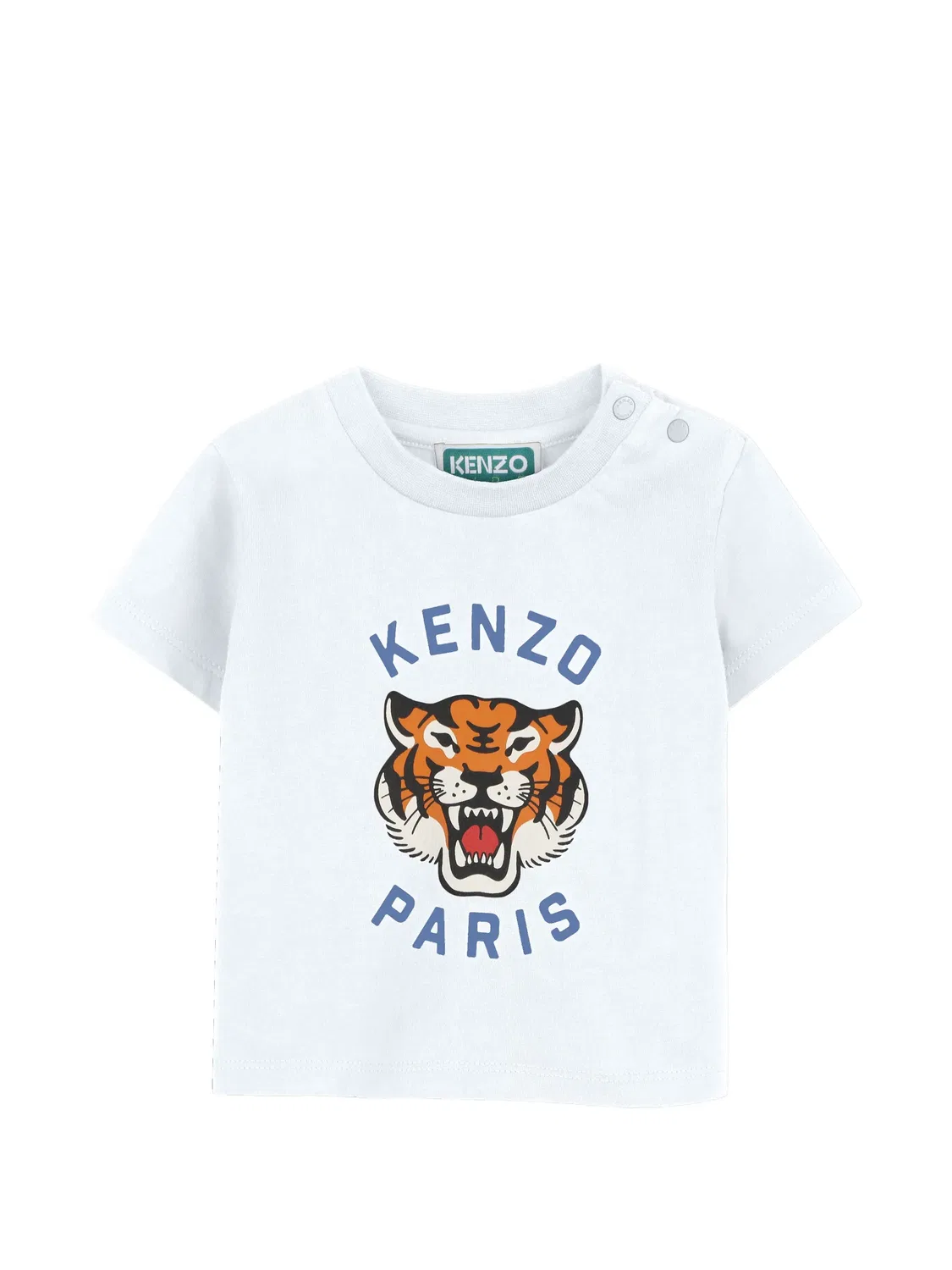 Футболка с принтом Tiger Kenzo Kids, белый
