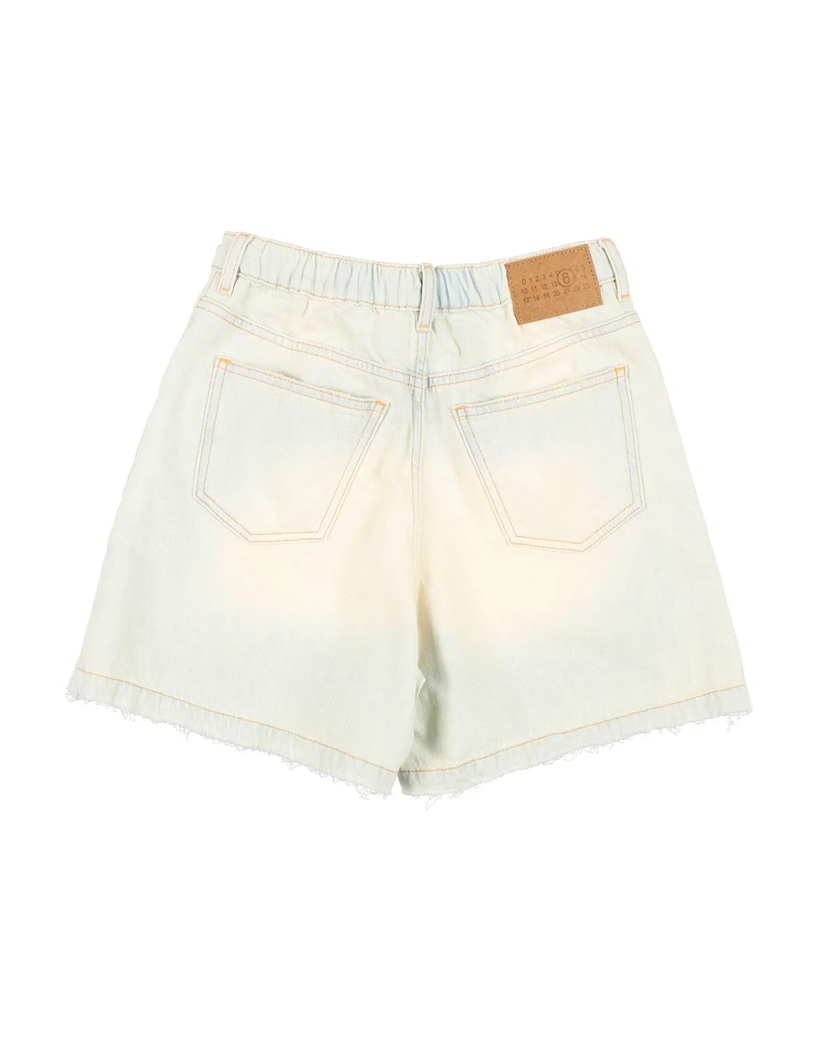 Джинсовые шорты с выцветшим эффектом MM6 Maison Margiela, синий — фото 2