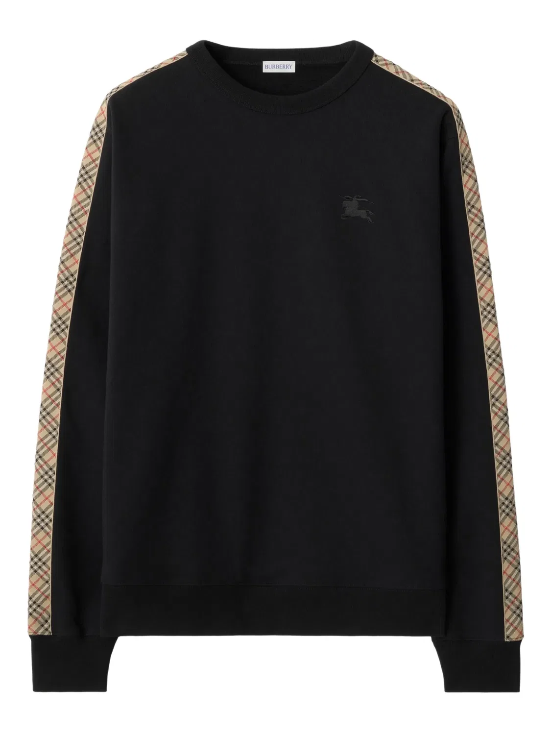 Свитшот с отделкой в клетку Burberry, черный