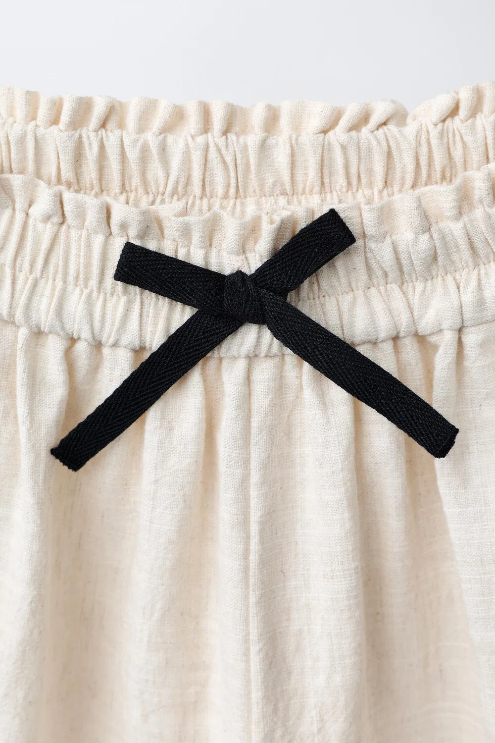 Кюлоты с вышитым цветочным узором ZARA, Light Beige — фото 3