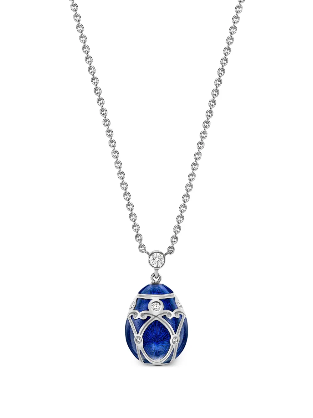 

Колье Heritage Palais Petite Egg из белого золота с бриллиантами FABERGÉ, синий