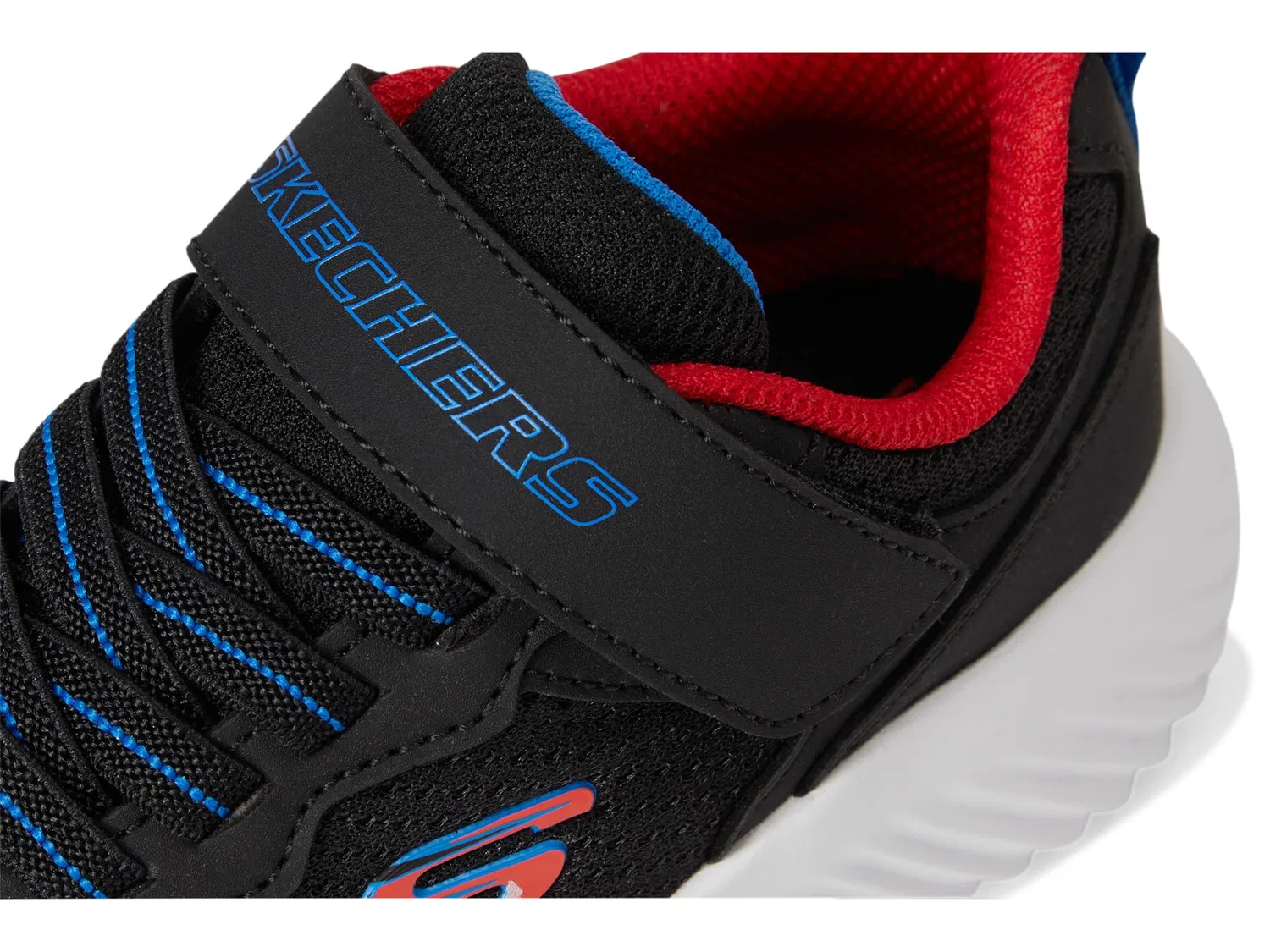 Детские кроссовки для мальчиков на платформе Bounder Skechers, Black And White — фото 4