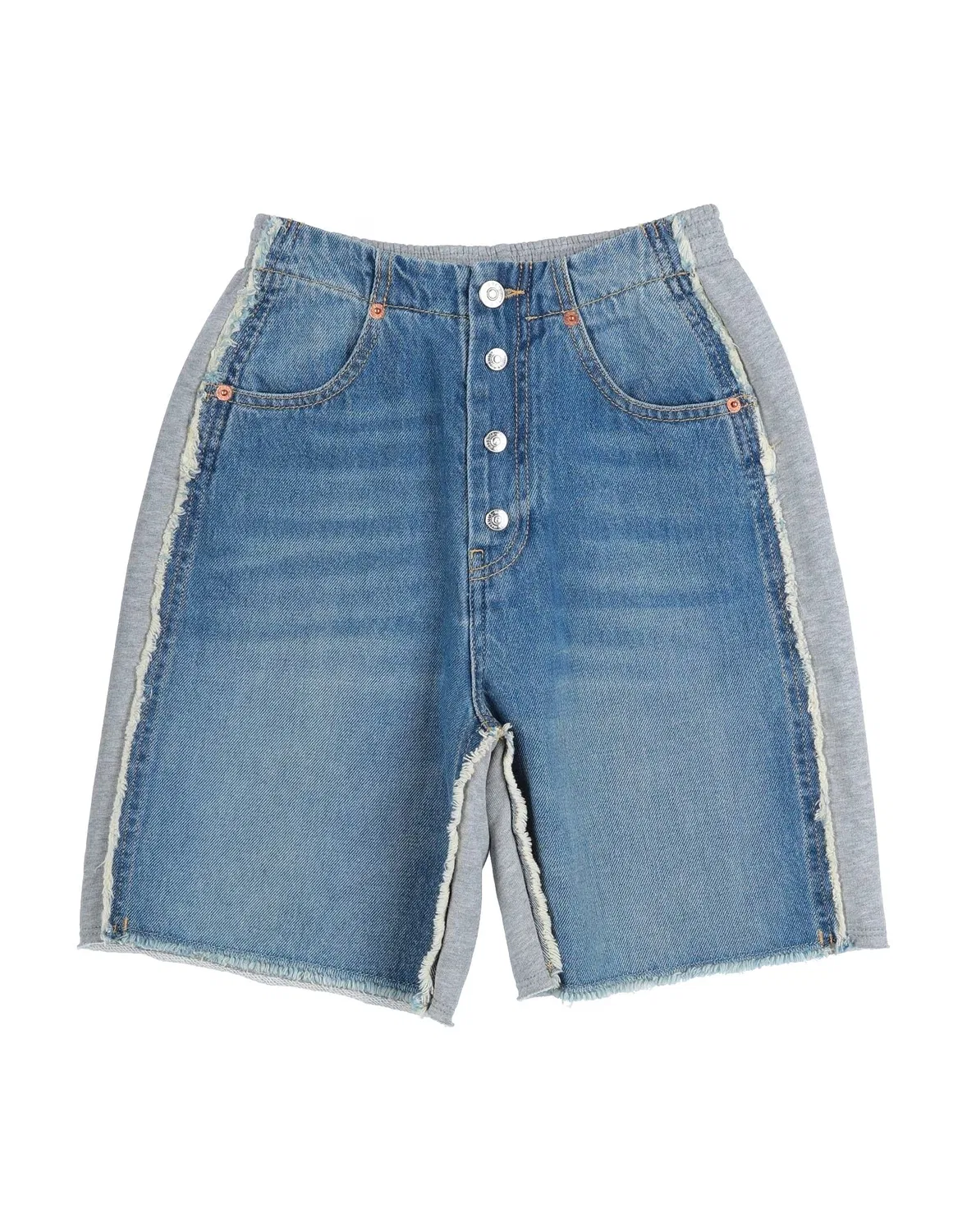 Джинсовые шорты с высокой посадкой MM6 Maison Margiela, синий