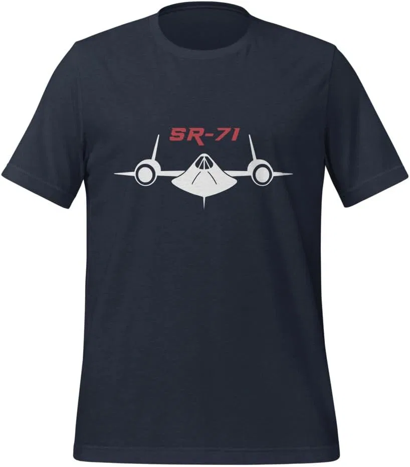 Мужская футболка с принтом SR-71 Blackbird Generic, Heather Navy