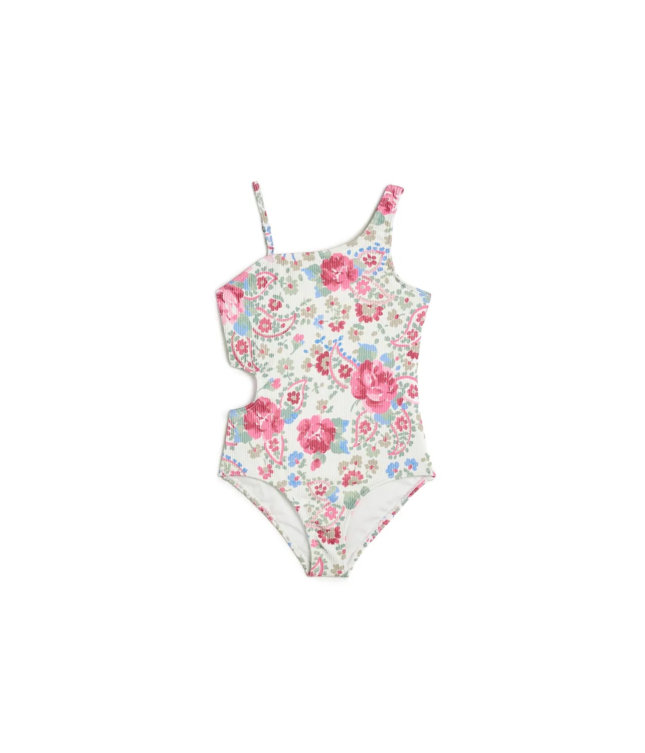 Слитный купальник с асимметричными вырезами (для детей постарше) Abercrombie Kids, Bright White