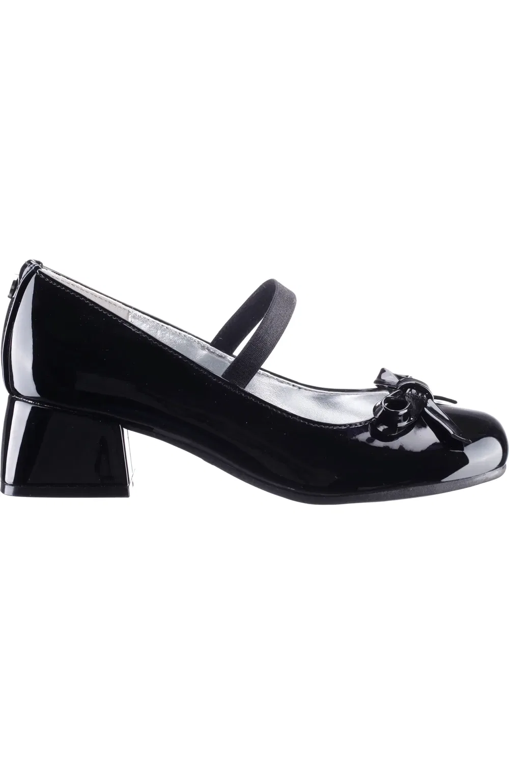 Детские туфли Мэри Джейн с блестящим бантом Bryonna Nina, Black Patent — фото 3