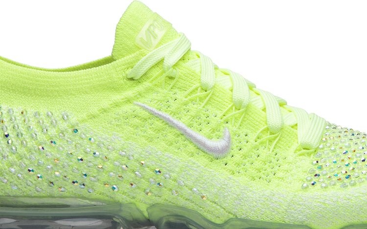 Кроссовки Nike Swarovski x Wmns Air VaporMax 2.0 Flyknit 'Volt', желтый — фото 3