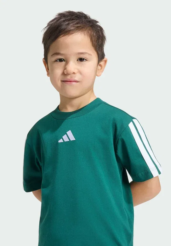 Детская базовая футболка - футболка с принтом Adidas Sportswear, белый/зеленый — фото 3