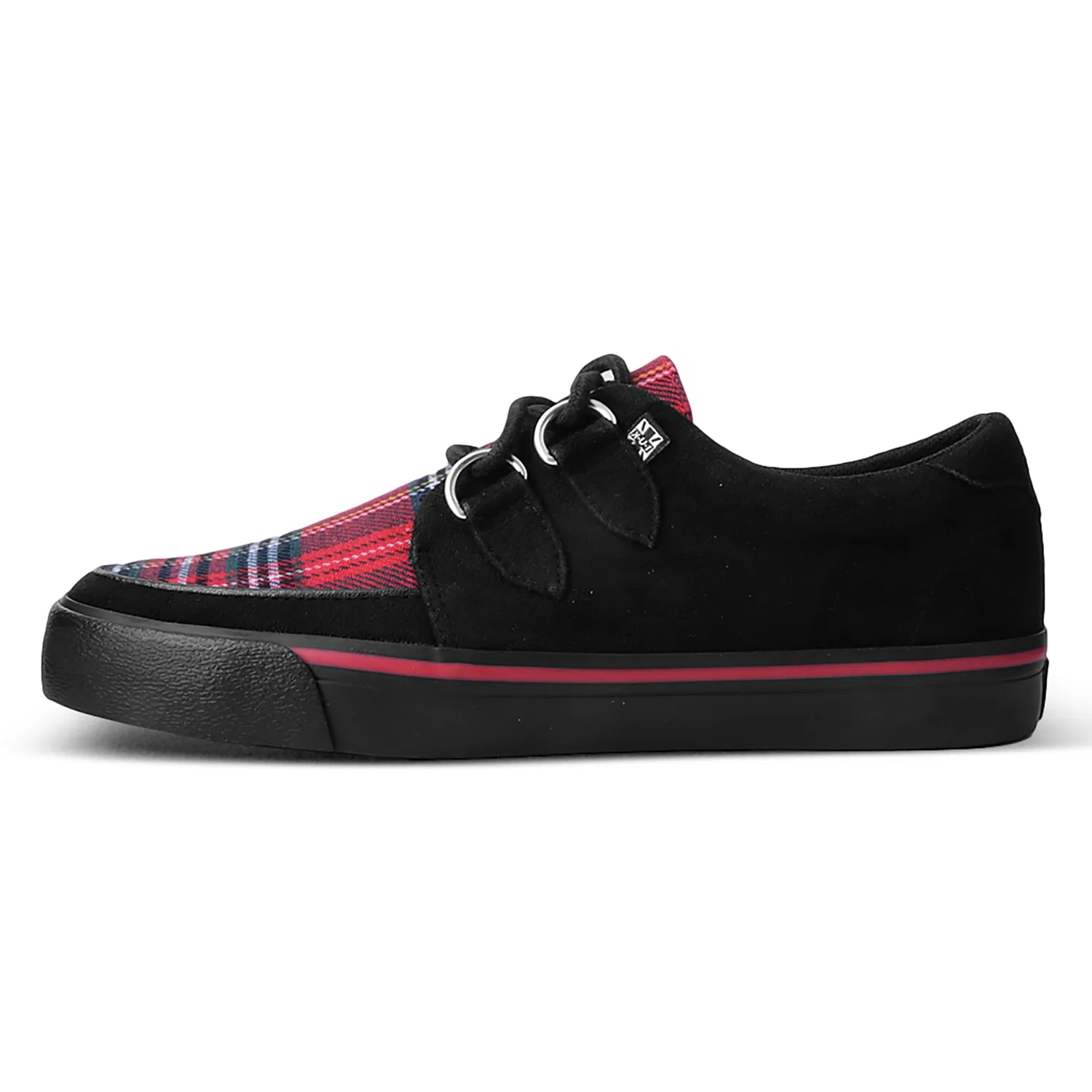Детские кроссовки-криперы на платформе Vegan Creeper Sneaker T.U.K., Black Tartan — фото 3