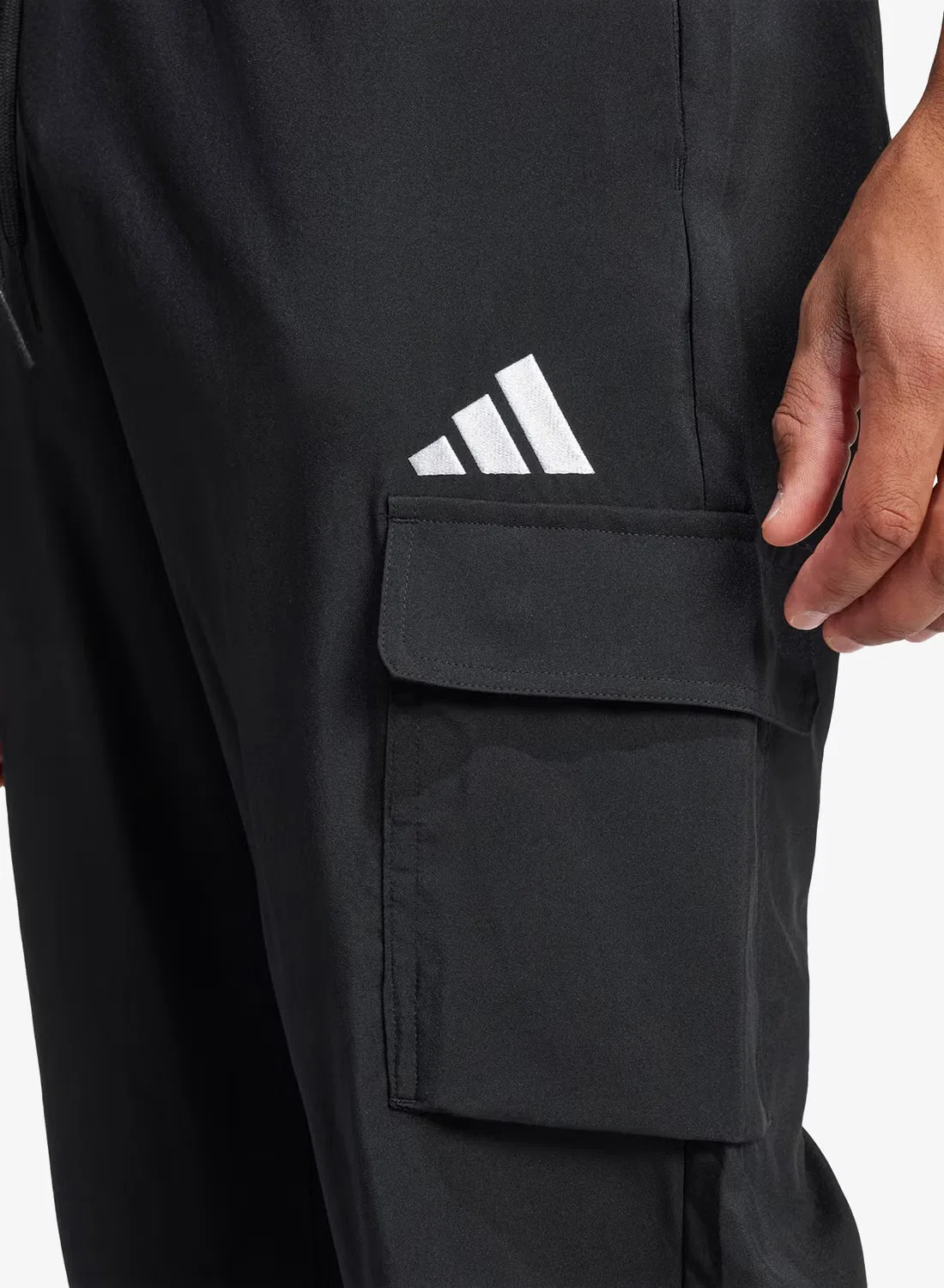 Брюки карго с логотипом Essential small logo Adidas, черный — фото 4