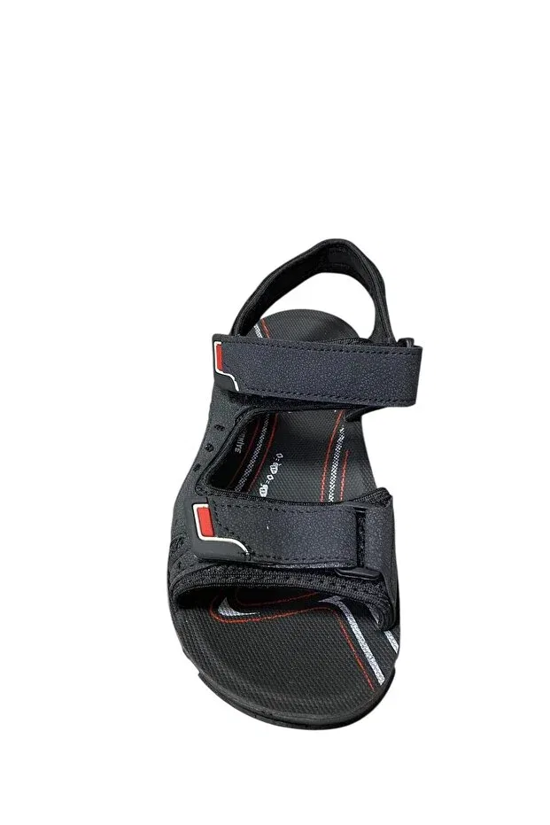 Детские сандалии для мальчиков с липучкой Enova, Black Red White