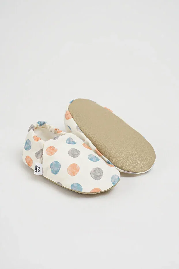 Детские пинетки для новорожденных с принтом Babyzilla, Colorful Polka Dot — фото 2