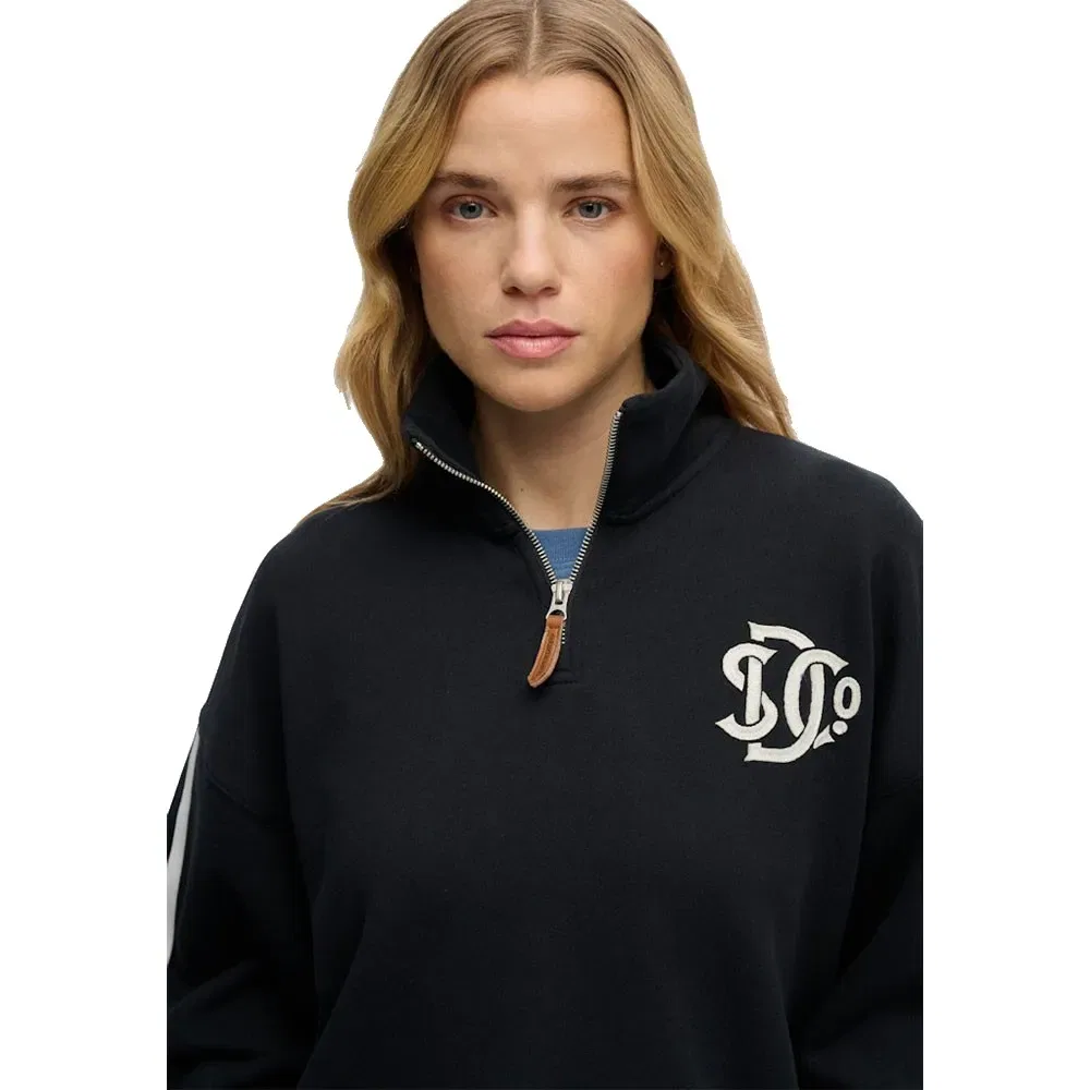 Худи на молнии Superdry Country Club Applique, черный — фото 4